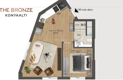 1-Bed Modern Apartments for Sale in Konyaaltı Sarısu | The Bronze