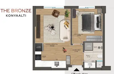 1-Bed Modern Apartments for Sale in Konyaaltı Sarısu | The Bronze
