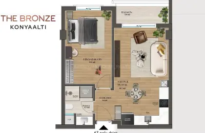 1-Bed Modern Apartments for Sale in Konyaaltı Sarısu | The Bronze