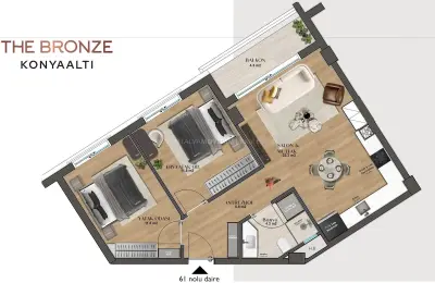 2-Bed Loft & Duplex Apartments for Sale in Konyaaltı Sarısu | The Bronze