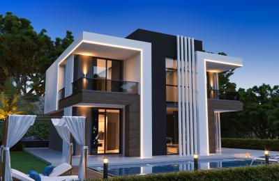 Fully Detached 4+1 VIP Villas with Private Elevator & SPA in Kargicak, Alanya