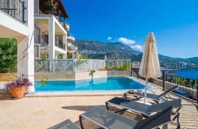 Fully Furnished 4 Bed Detached Villa for Sale in Kalkan Kas with Guaranteed Sea Views