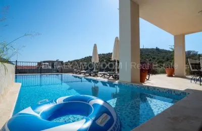 Fully Furnished 4 Bed Detached Villa for Sale in Kalkan Kas with Guaranteed Sea Views