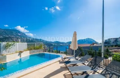 Fully Furnished 4 Bed Detached Villa for Sale in Kalkan Kas with Guaranteed Sea Views