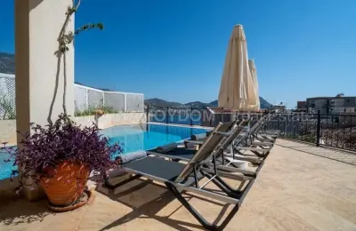 Fully Furnished 4 Bed Detached Villa for Sale in Kalkan Kas with Guaranteed Sea Views