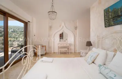 Fully Furnished 4 Bed Detached Villa for Sale in Kalkan Kas with Guaranteed Sea Views