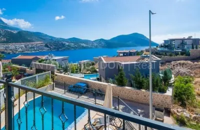 Fully Furnished 4 Bed Detached Villa for Sale in Kalkan Kas with Guaranteed Sea Views
