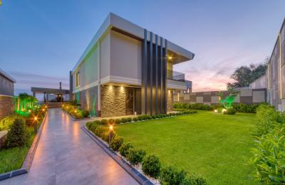 Full Sea & Castle View 4+1 Smart VIP Villa with Private Jacuzzi in Alanya Kestel