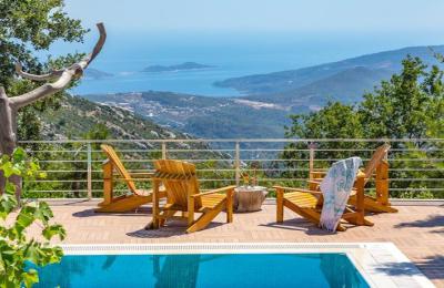 Kalkan’da (Kaş) Full Deniz Manzaralı, Özel Havuzlu ve Jakuzili Satılık Müstakil Villa