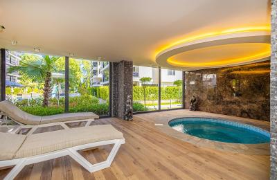 Алания Оба: Квартира 1+1 в Комплексе 5* Отеля | Бассейн, Хаммам, Теннис и Кинотеатр