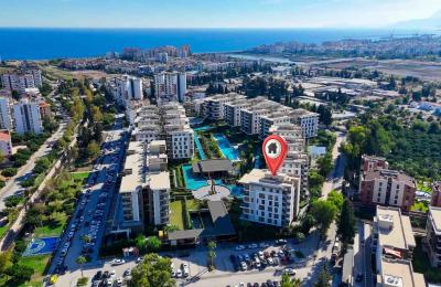 Fully Furnished 4+1 VIP Loft Duplex with Pool View in Casaba Site, Konyaalti