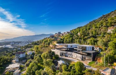 Full Sea & Castle View 4+1 Smart VIP Villa with Private Jacuzzi in Alanya Kestel
