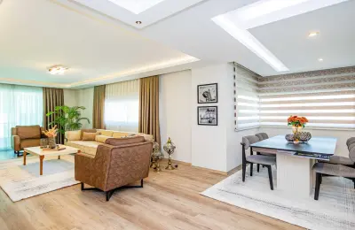 Fully Furnished 2+1 Beachfront Duplex Penthouse in Alanya Kestel