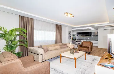 Fully Furnished 2+1 Beachfront Duplex Penthouse in Alanya Kestel