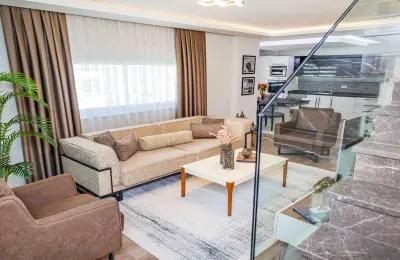 Fully Furnished 2+1 Beachfront Duplex Penthouse in Alanya Kestel