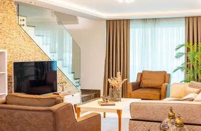 Fully Furnished 2+1 Beachfront Duplex Penthouse in Alanya Kestel