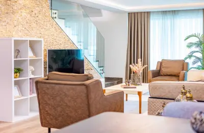 Fully Furnished 2+1 Beachfront Duplex Penthouse in Alanya Kestel