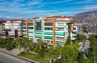 Fully Furnished 2+1 Beachfront Duplex Penthouse in Alanya Kestel