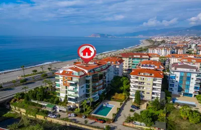 Fully Furnished 2+1 Beachfront Duplex Penthouse in Alanya Kestel