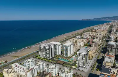 Alanya Mahmutlar'da Denize Sıfır Özel Plajlı 5+2 Ultra Lüks Kupon Penthouse | Vatandaşlığa Uygun