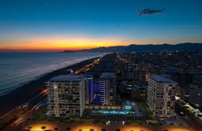 Alanya Mahmutlar'da Denize Sıfır Özel Plajlı 5+2 Ultra Lüks Kupon Penthouse | Vatandaşlığa Uygun