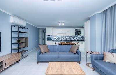 Wake Up to the Waves: Seafront 2+1 Furnished Apartment with Full Sea View in Kargicak (Only 50m to Beach)