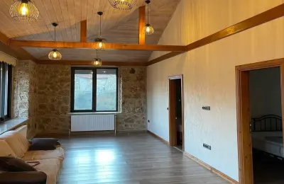 5+2 Luxury Detached Stone Mansion with 839 m² Plot Built with Tosmur Stone in Alanya