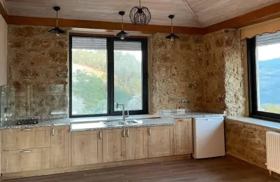 5+2 Luxury Detached Stone Mansion with 839 m² Plot Built with Tosmur Stone in Alanya