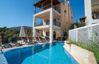 Fully Furnished 4 Bed Detached Villa for Sale in Kalkan Kas with Guaranteed Sea Views