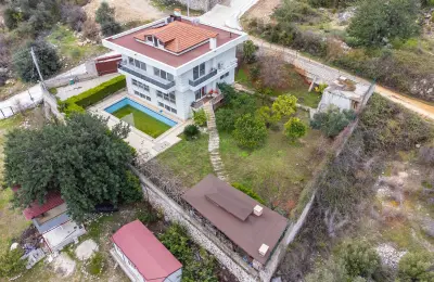 5+1 Luxury Detached Villa for Sale in Antalya Konyaalti Hisarcandir