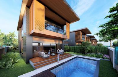 Belek'te Nehir Kenarında, Güvenlikli Site İçinde Satılık Seçkin 4+1 Villalar