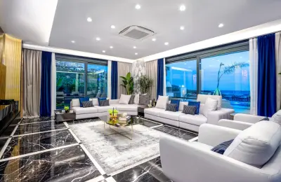 Detached 3-Bedroom Luxury Villa with Panoramic Sea Views in Kargicak Alanya