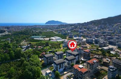 Алания Оба: Квартира 1+1 в Комплексе 5* Отеля | Бассейн, Хаммам, Теннис и Кинотеатр