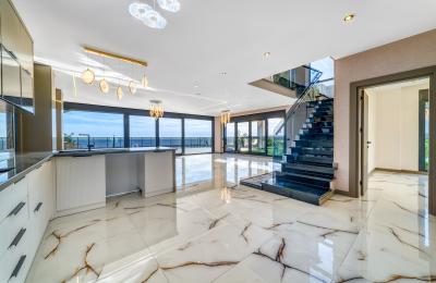 Full Sea & Castle View 4+1 Smart VIP Villa with Private Jacuzzi in Alanya Kestel