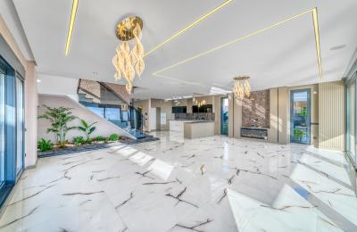 Full Sea & Castle View 4+1 Smart VIP Villa with Private Jacuzzi in Alanya Kestel