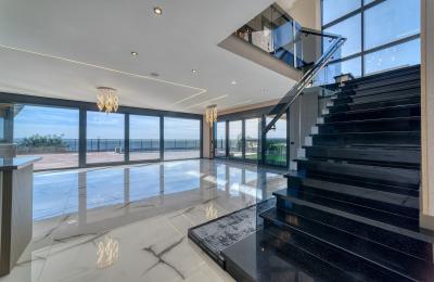 Full Sea & Castle View 4+1 Smart VIP Villa with Private Jacuzzi in Alanya Kestel