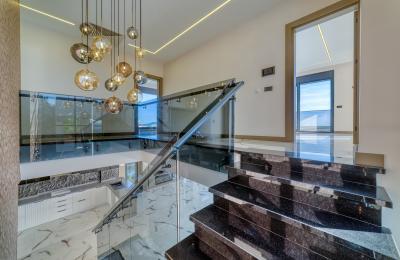Full Sea & Castle View 4+1 Smart VIP Villa with Private Jacuzzi in Alanya Kestel