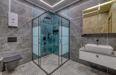 Full Sea & Castle View 4+1 Smart VIP Villa with Private Jacuzzi in Alanya Kestel