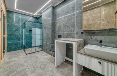 Full Sea & Castle View 4+1 Smart VIP Villa with Private Jacuzzi in Alanya Kestel