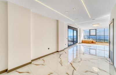 Full Sea & Castle View 4+1 Smart VIP Villa with Private Jacuzzi in Alanya Kestel