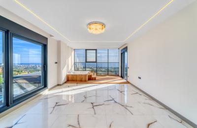 Full Sea & Castle View 4+1 Smart VIP Villa with Private Jacuzzi in Alanya Kestel