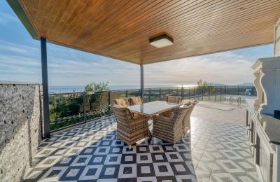 Full Sea & Castle View 4+1 Smart VIP Villa with Private Jacuzzi in Alanya Kestel