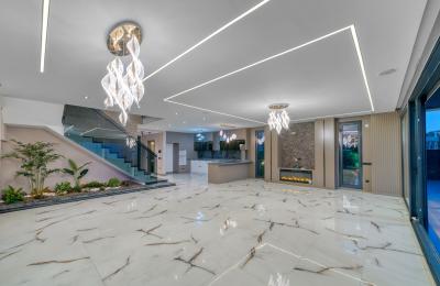 Full Sea & Castle View 4+1 Smart VIP Villa with Private Jacuzzi in Alanya Kestel