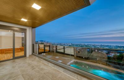 Full Sea & Castle View 4+1 Smart VIP Villa with Private Jacuzzi in Alanya Kestel