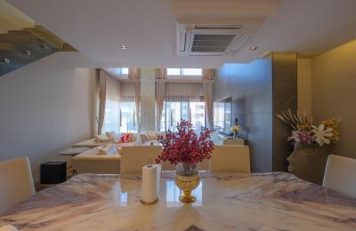 Fully Furnished 4+1 VIP Loft Duplex with Pool View in Casaba Site, Konyaalti