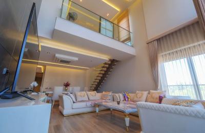 Fully Furnished 4+1 VIP Loft Duplex with Pool View in Casaba Site, Konyaalti