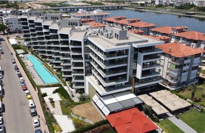 VIP-квартира 4+1 с панорамным видом на море в Makiport Residence Коньяалты (20 м до пляжа)