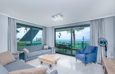 Wake Up to the Waves: Seafront 2+1 Furnished Apartment with Full Sea View in Kargicak (Only 50m to Beach)