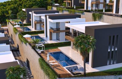 Fully Detached 4+1 VIP Villas with Private Elevator & SPA in Kargicak, Alanya