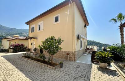Panoramic Sea & City View Villa for Sale in Alanya Tepe – Diamond Garden Complex